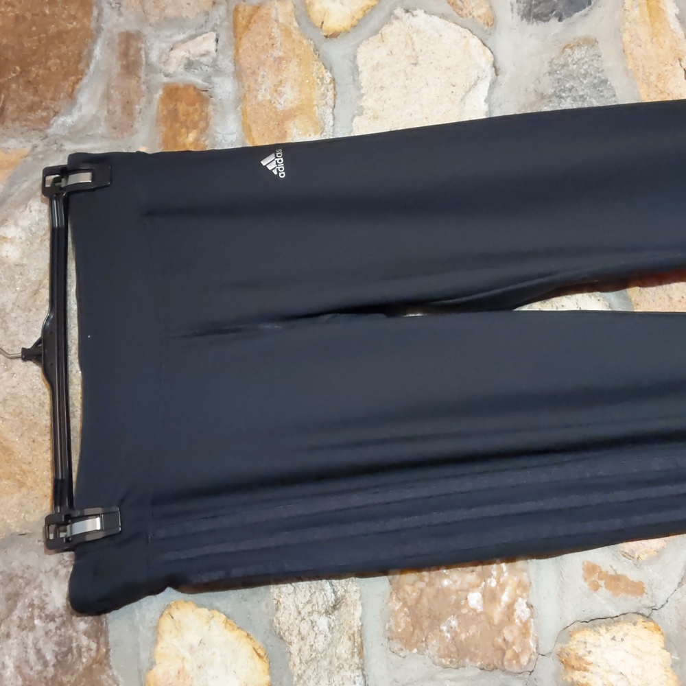 Adidas black straight leg climate pants